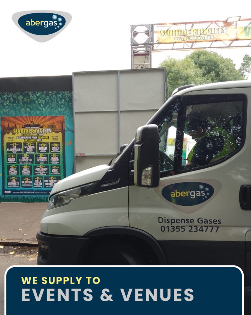 AberGas delivery van at an outdoor event venue